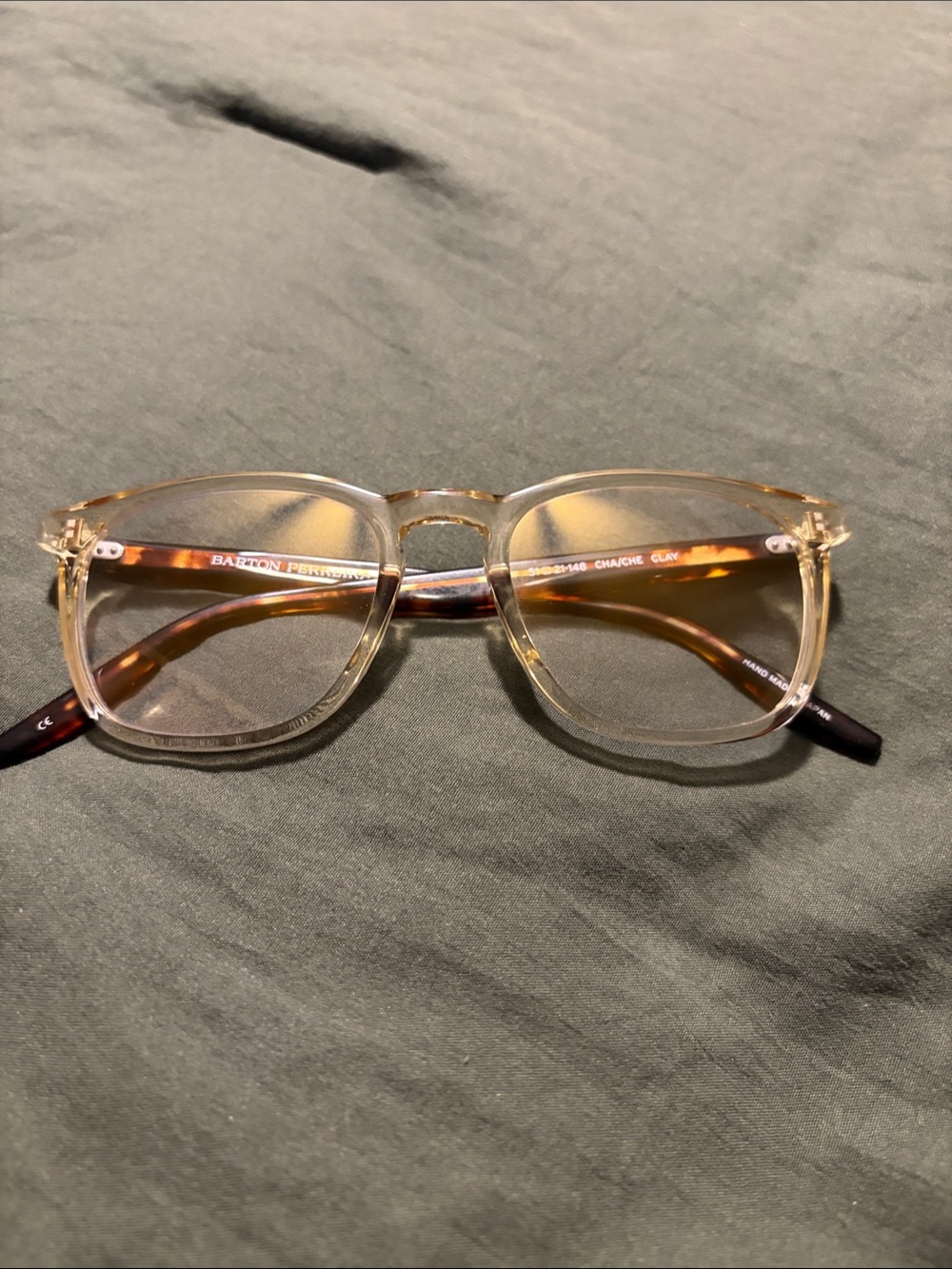 Barton Perreira Clear Crystal Frames with Tortoiseshell Temples